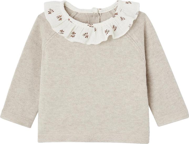 Immagine prodotto Vertbaudet Baby Pullover mit geblümtem Kragen (74)