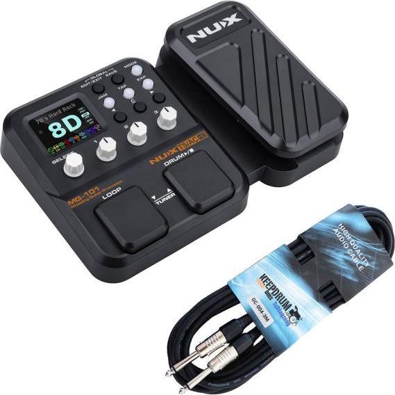 NUX Effektgerät MG101 Multieffekt mit Kabel (Multieffekt)