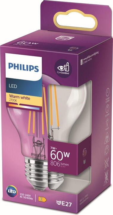 Produktbild Philips Lampe (E27, 7 W, 806 lm, 1 x, E)