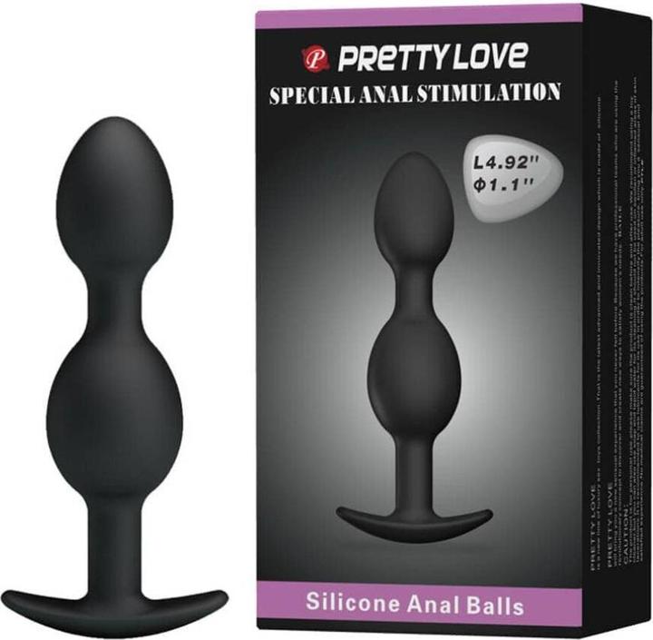 Image du produit Pretty Love Bolas Anales Silicona 12.5 cm Negro