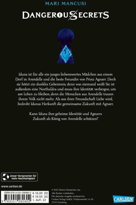 Actual product image Disney - Dangerous Secrets 1: Love and Fate of Iduna and King Agnarr (The Ice Kings (Mari Mancusi, Nina Ohlmann, Walt Disney, German)