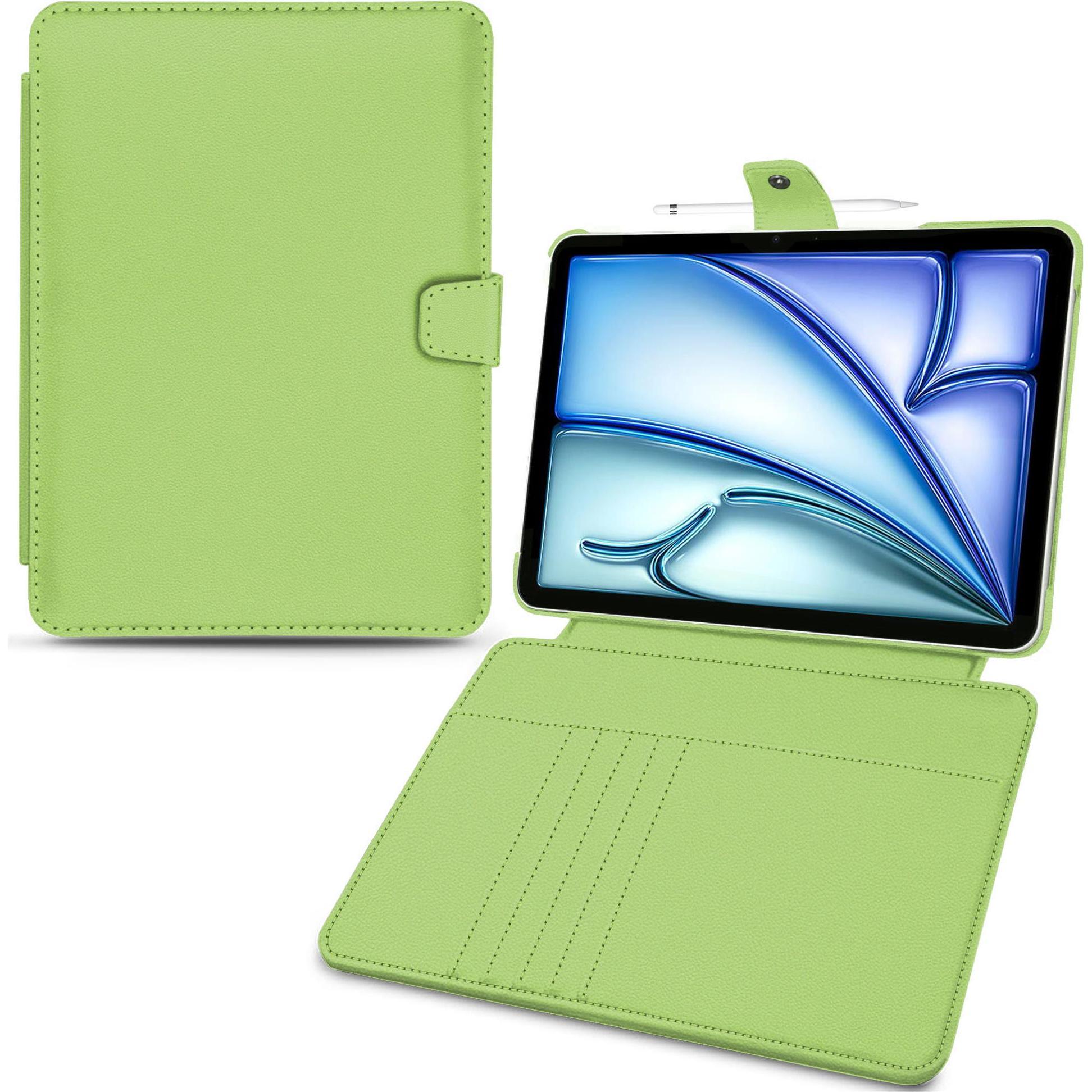 Noreve Lederschutzhülle Wallet (iPad Air 2020 (4. Gen), iPad Air 2022 (5. Gen)), Tablet Hülle, Grün