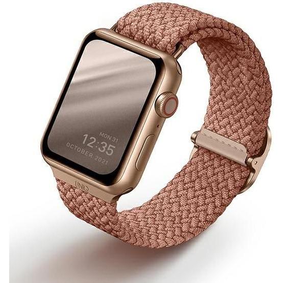 Uniq pasek Aspen Apple Watch 44424549 mm Series 45678SESE2Ultra Braided rozowygr (42 mm, 44 mm, 45 mm, 49 mm, Textil, Ap...