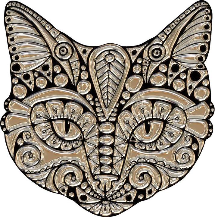 Produktbild Trenddeko Metallic Cat (18 x 20 cm)