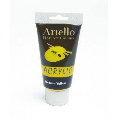 Winsor & Newton, Künstlerfarbe + Bastelfarbe, Artello acrylic 75ml yellow mid (Gelb)