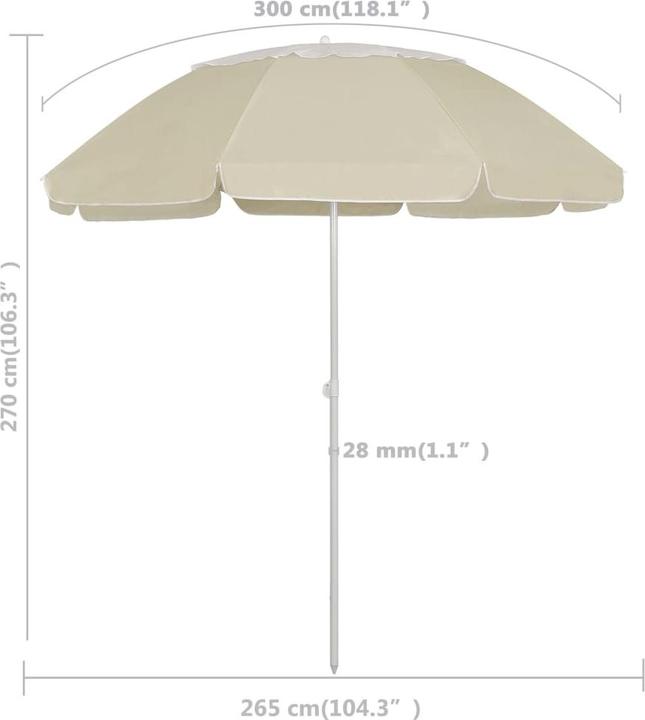 Immagine prodotto vidaXL Strandschirm (2.65 m)