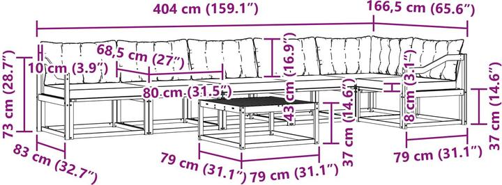 Produktbild vidaXL Outdoor-Sofa