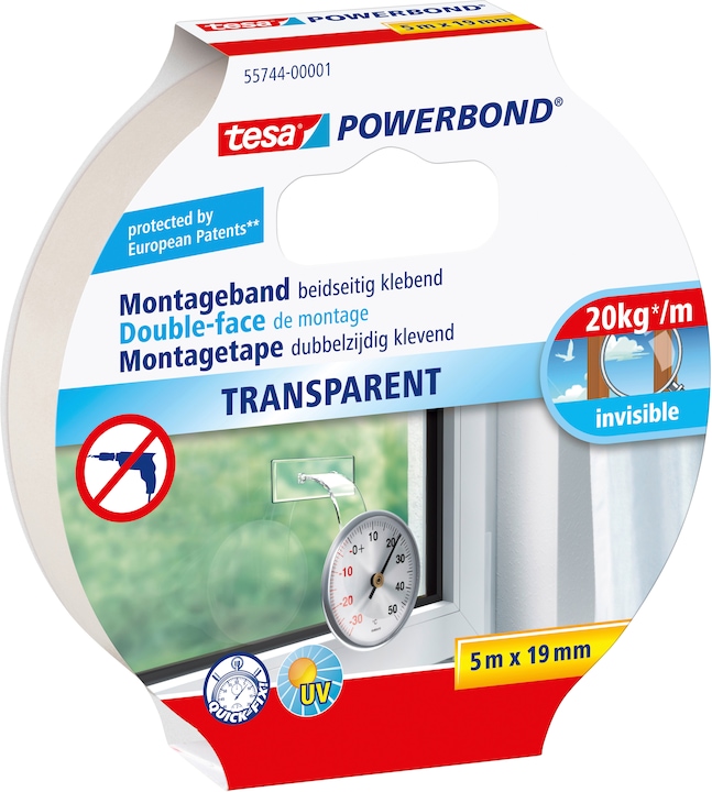 Immagine prodotto tesa Nastro di montaggio Powerbond trasparente (19 mm)