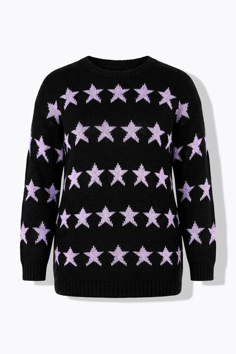 Produktbild Angel of Style Long-Pullover, oversized, Sterne, Ballon-Langarm (58, 60)