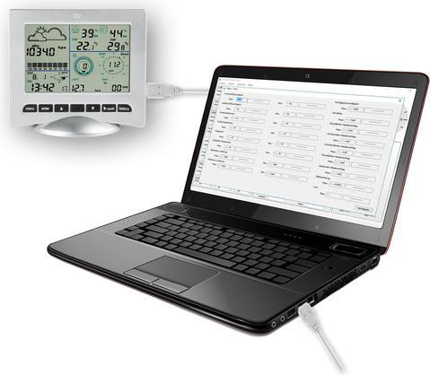 Produktbild ELV Funk-Wetterstation WS3080 mit Solarsender und PC-