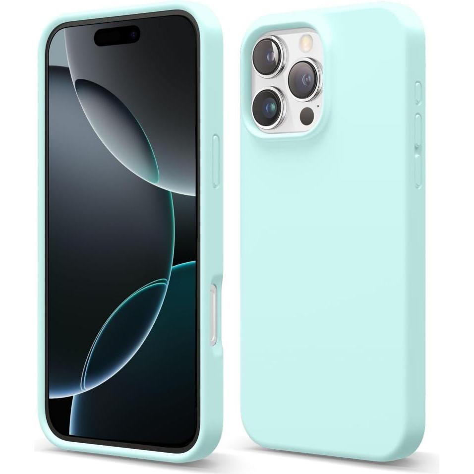Screenguard Apple iPhone 16 Pro Max Liquid Silicone Case Hülle (Apple iPhone 16 Pro Max), Smartphone Hülle, Türkis