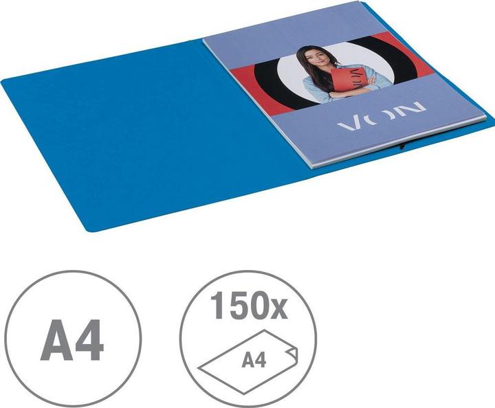 Image du produit von Chemise à élastique A4, bleu, 5 pièces (A4, 5x)