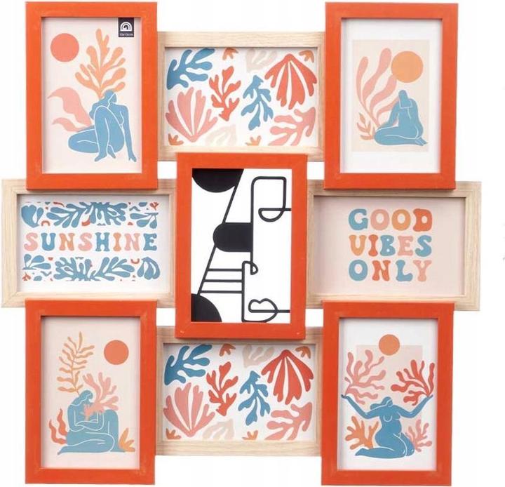 Giftdecor portafoto multiplo 8 10x15cm con metallo (10 x 15 cm)