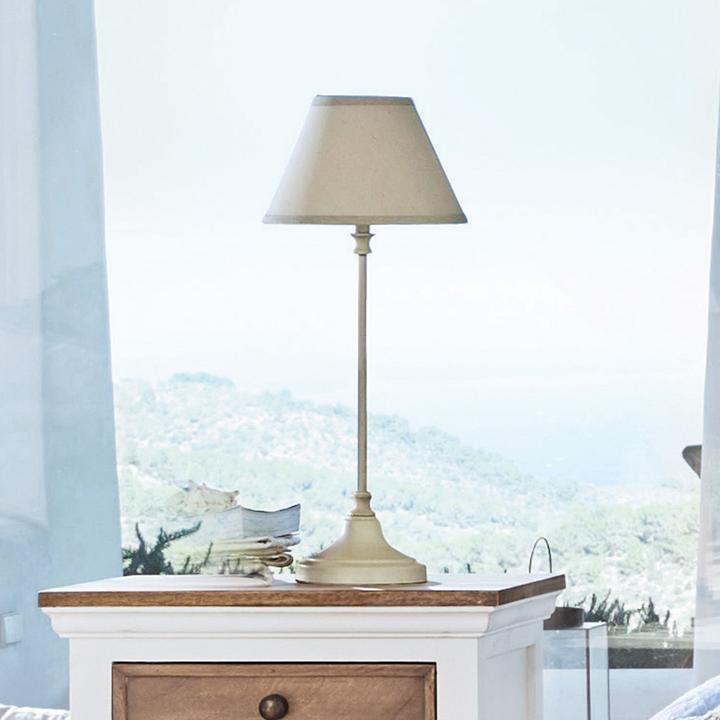 Image du produit Loberon Lampe de table Swindon beige/blanc antique (E14)
