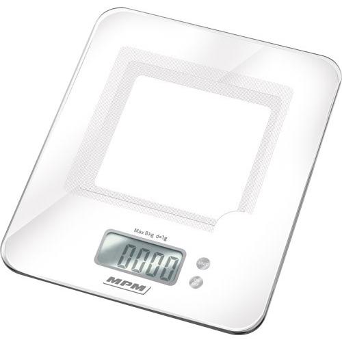 MPM MWK-02M Vert. Email Waage, Küchenwaage, Silber