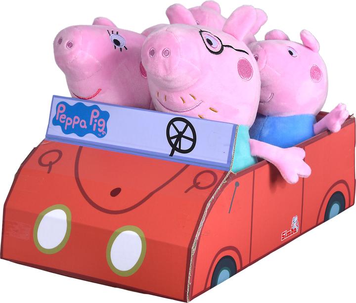 Image du produit Simba La famille Peppa Pig installée dans la voiture (29 cm)