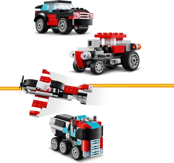 Produktbild LEGO Tieflader mit Hubschrauber (31146, LEGO Creator 3-in-1)