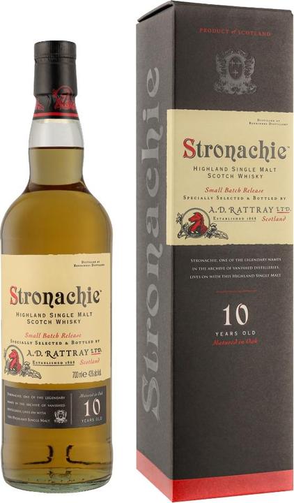 A.D. Rattray Stronachie 10 Years Old Highland Single Malt 43% Vol. 0,7l in Geschenkbox (Single Malt)