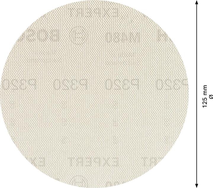 Actual product image Bosch Professional Zubehör Expert M480 sanding net for random orbital sander, 125 mm, G 320, 5 pieces (P320)