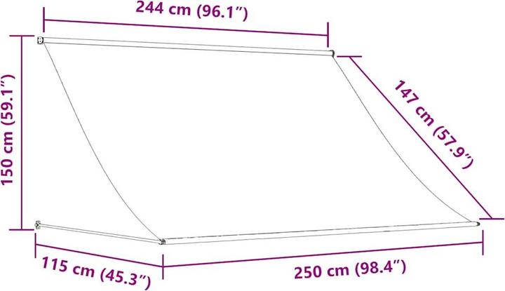 Produktbild vidaXL Markise (2.50 m)
