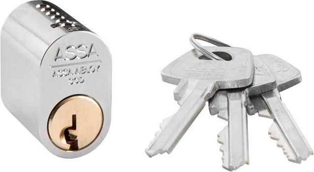 Assa Abloy CYLINDER 363105-120-011 CHROME 3 KEYS (Profile double cylinder)