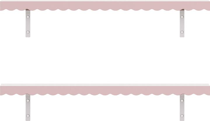 Image du produit En.Casa Kinder-Wandregal 2er Set Vestnes 80x17x4 cm Cotton Candy