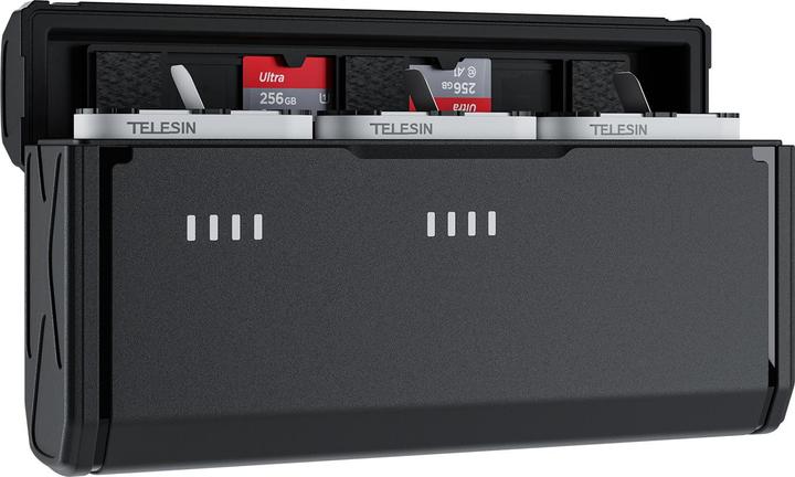 Image du produit Telesin Chargeur de poche à 3 emplacements et 2 kits de batteries Stamina pour GoPro Hero 9/10/11/12 (Hero 10, Héros 9, Hero 12, Hero 11)