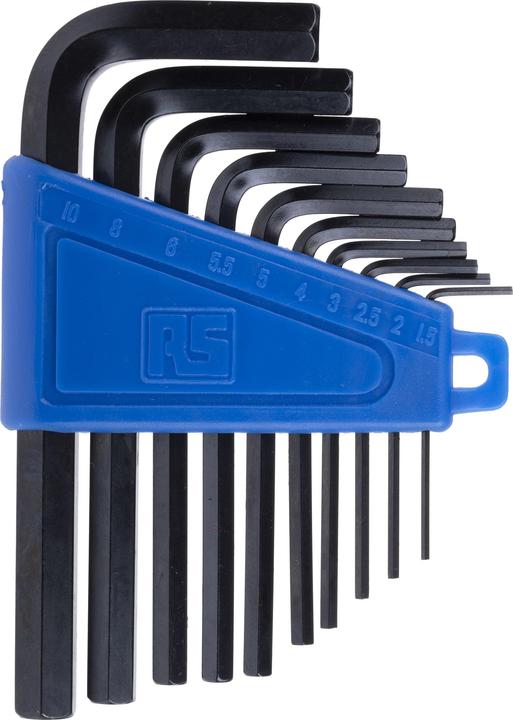 Actual product image RS PRO 10 piece L-shape metric hexagon key set