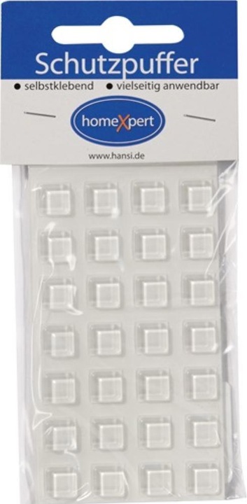 Produktbild Hansi-Siebert Schutzpuffer Clear 10 mm Kunststoff transparent Quadrat selbstklebend (Anschlagdämpfer, 28 Stück)