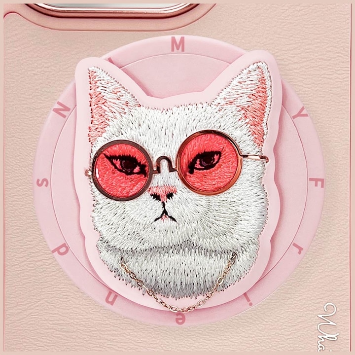 Produktbild Nimmy Glasses Cool Cat MagSafe case for iPhone 16 Pro Max pink (Apple iPhone 16 Pro Max)