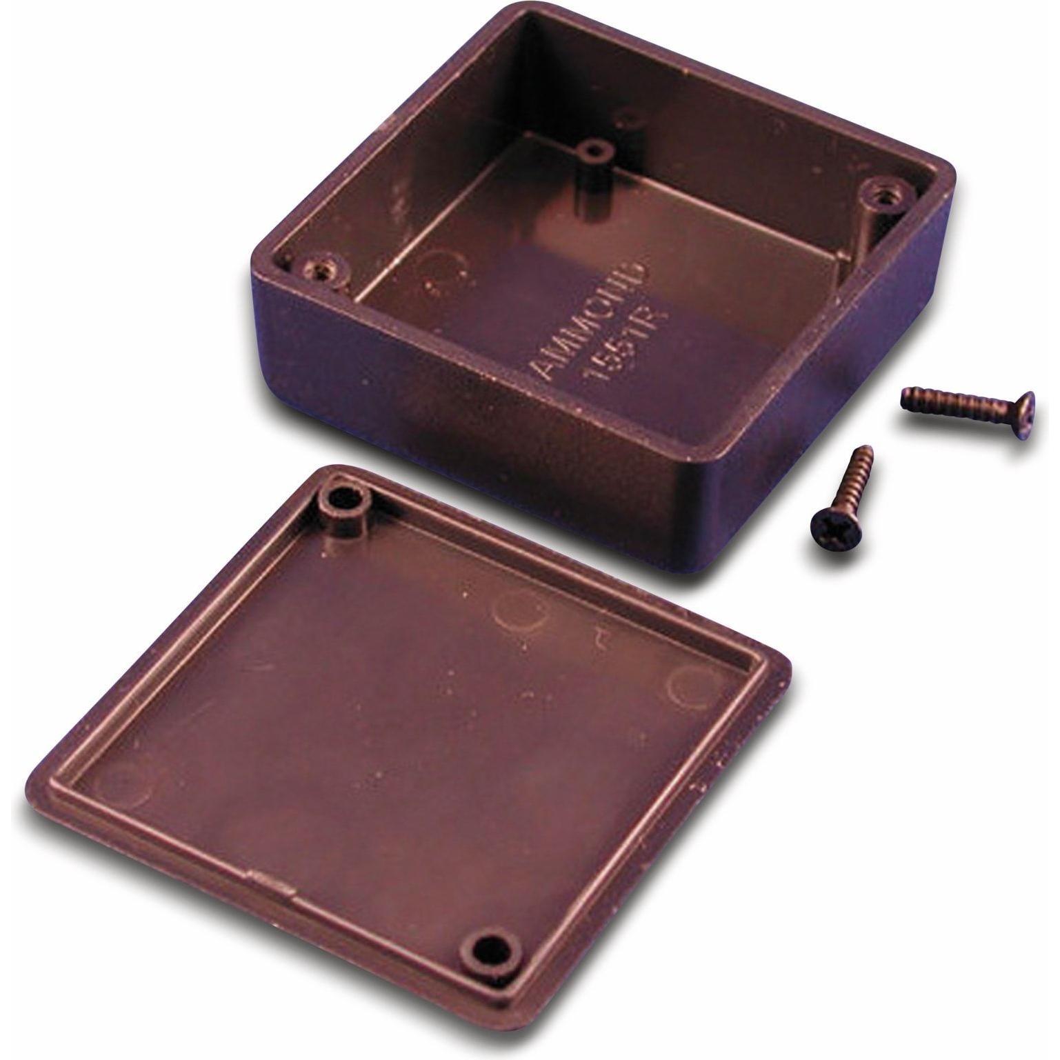 Thumbnail - Hammond Electronics 1551RBK Euro-Gehäuse 50 x 50 x 20 ABS Schwarz 1 St. (Gehäuse), Elektronikzubehör + Gehäuse, Schwarz