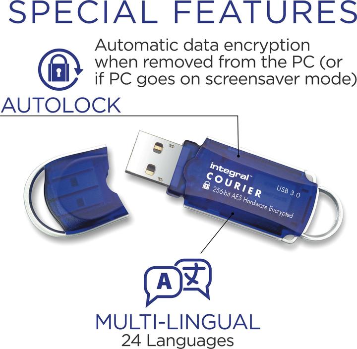 Actual product image USB 3.0 COURIER FIPS 197 32GB (32 GB, USB-A)