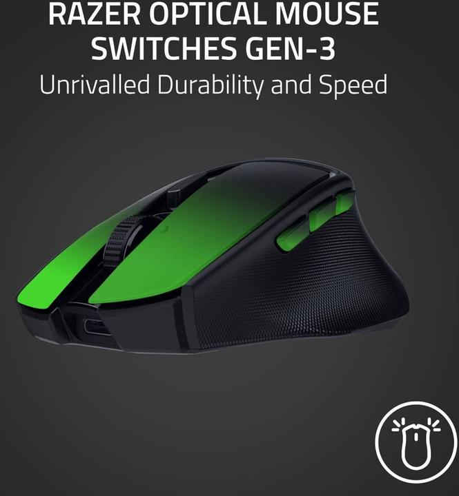 Actual product image Razer Basilisk Mobile Schwarz - Portable Ergonomische Gaming Maus (Cable, Wireless)