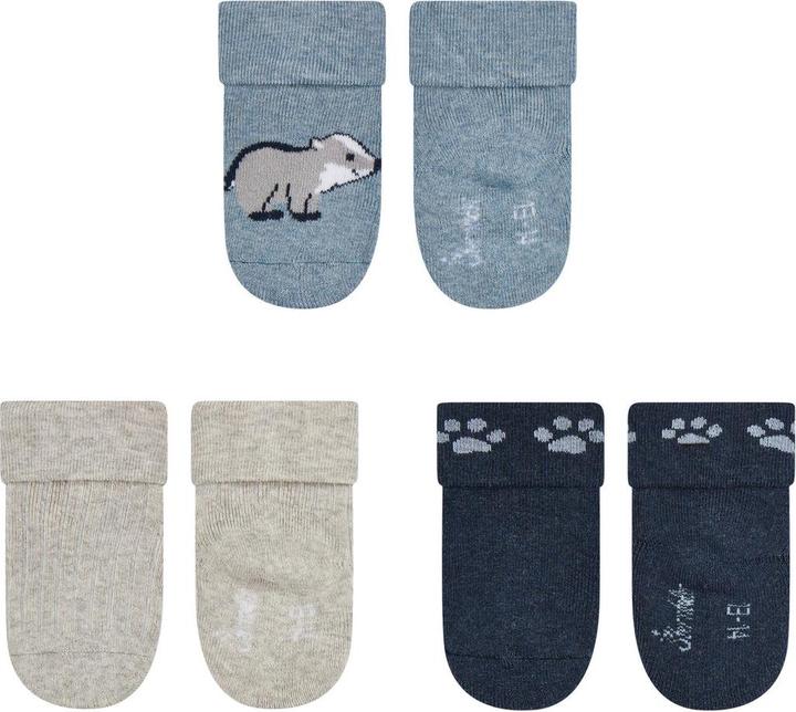 Actual product image Sterntaler Socken 3er Set Dachs Blau Gr. 17/18 (pack of 3, 17, 18)