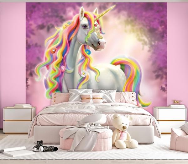 Walltastic Unicorn AEdelsten enhjørning tapet 243 x 305 cm