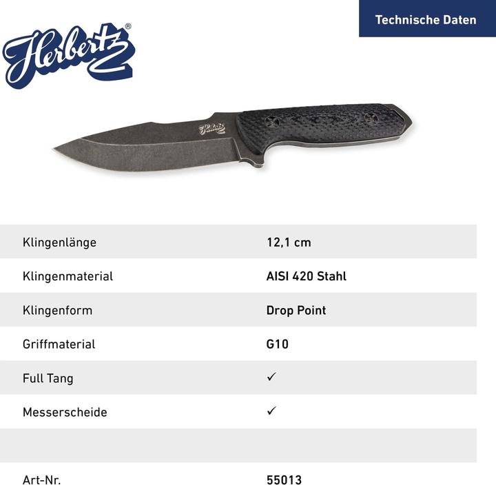 Actual product image Herbertz Belt knife G10 (12.10 cm)