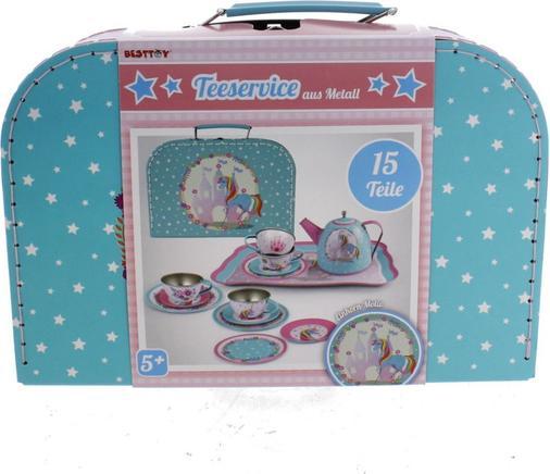 Besttoy - Einhorn Mini-Teeservice im Tragekoffer - 15-teilig