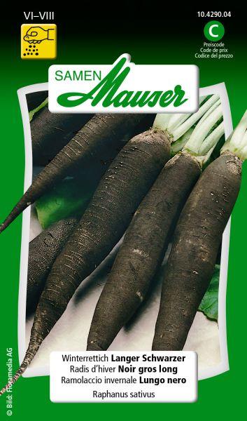 Samen Mauser Winterrettich Langer Schwarzer (Gemüsesamen)