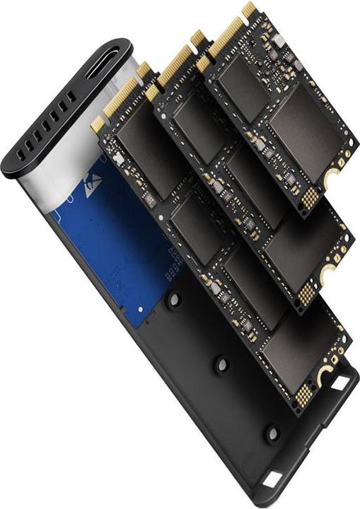 Produktbild Axagon EEM2-SB2 USB-C 3.2 Gen 2, M.2 SSD Gehäuse - schwarz (M.2)