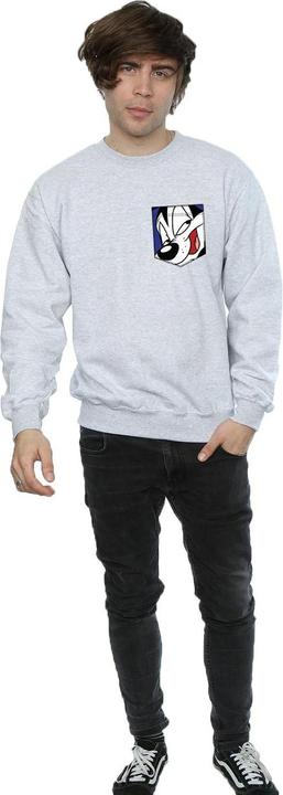 Produktbild Looney Tunes Pepe Le Pew Face Faux Pocket Sweatshirt (3XL)