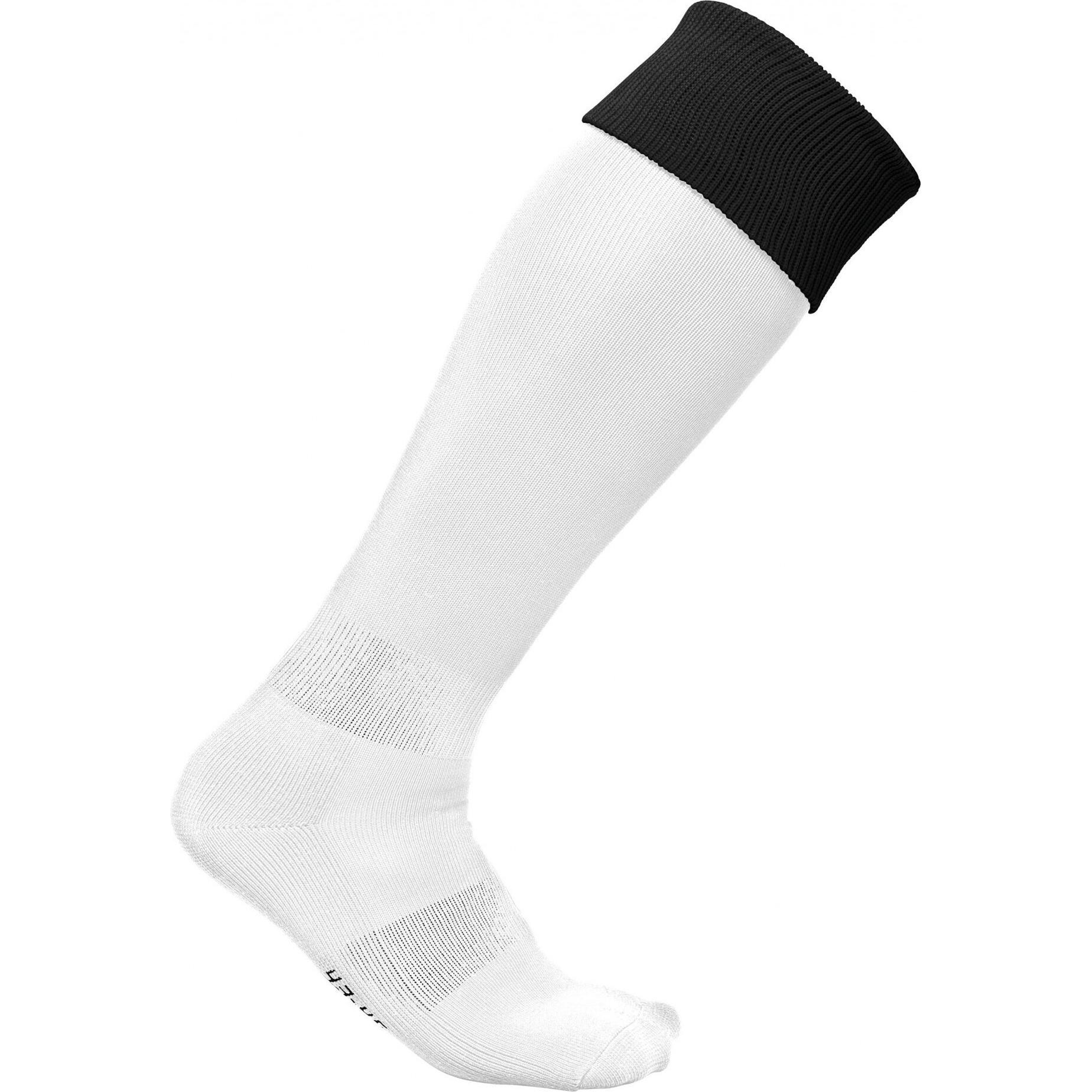 Proact, Sportsocken, Hohe zweifarbige Sportsocken (43 - 46), Weiss