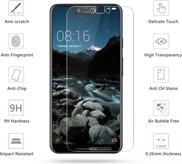 Actual product image Screenguard Google Pixel 3 XL bulletproof glass protective film Case Friendly Design (1 Piece, Google Pixel 3 XL)