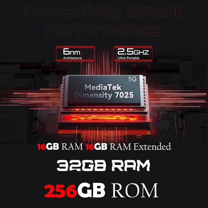 Actual product image Cubot Smartphone CUBKK11BLK (256 GB, Black, 6.72", 5G)