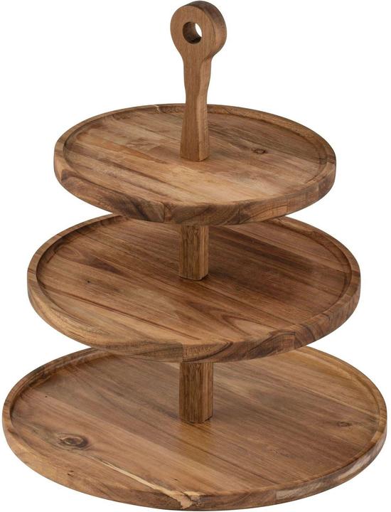 Actual product image Ladelle Gather Round acacia 2-storey serving tower