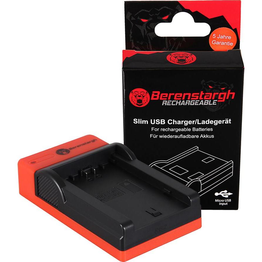 Berenstargh Slim Micro-USB Ladegerät f. Sony NP-FZ100 A7 III A7M3 Alpha 7 III A7 R III A7RM3 Alpha 7 (Caricabatterie per fotocamere), Alimentatore fot
