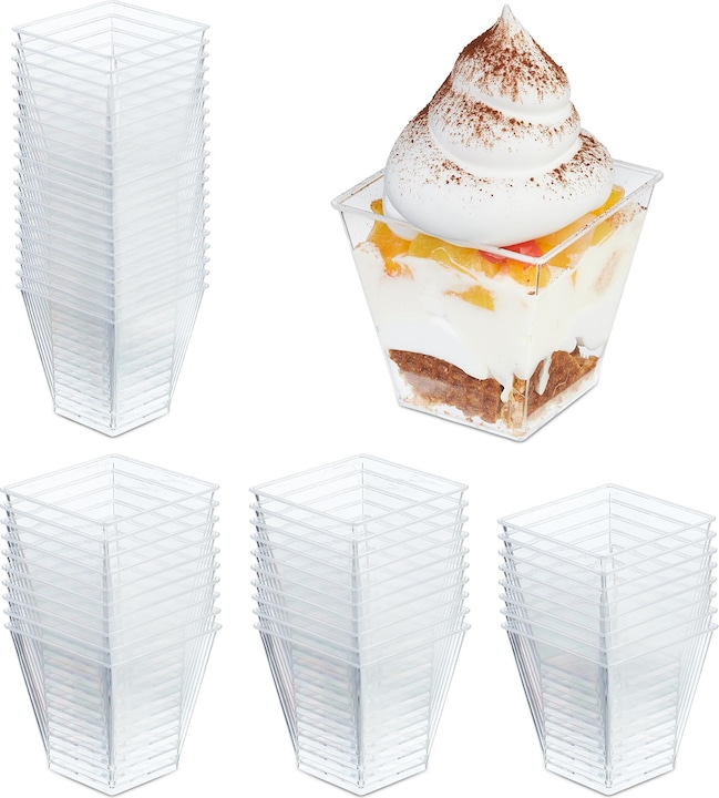 Relaxdays Dessert bowls (0.21 l, 50 x)