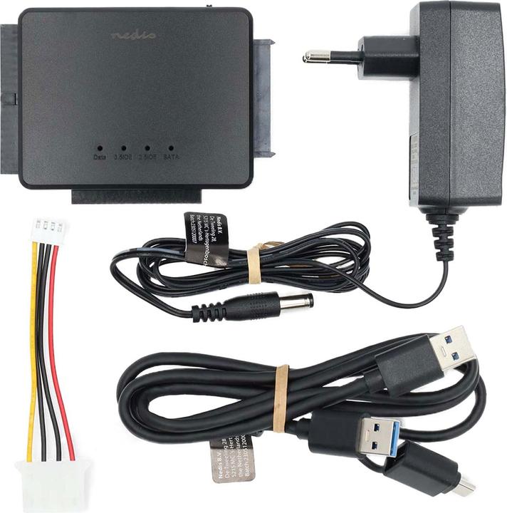Actual product image Nedis Hard drive adapter | USB 3.2 Gen1 | 2.5 / 3.5 " | IDE + SATA | mains power supply