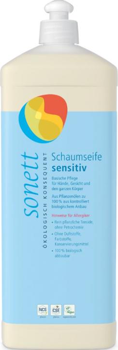 Produktbild Sonett Schaumseife sensit Nachfue Fl 1lt (Handseife Nachfüllpackung, 1000 ml)