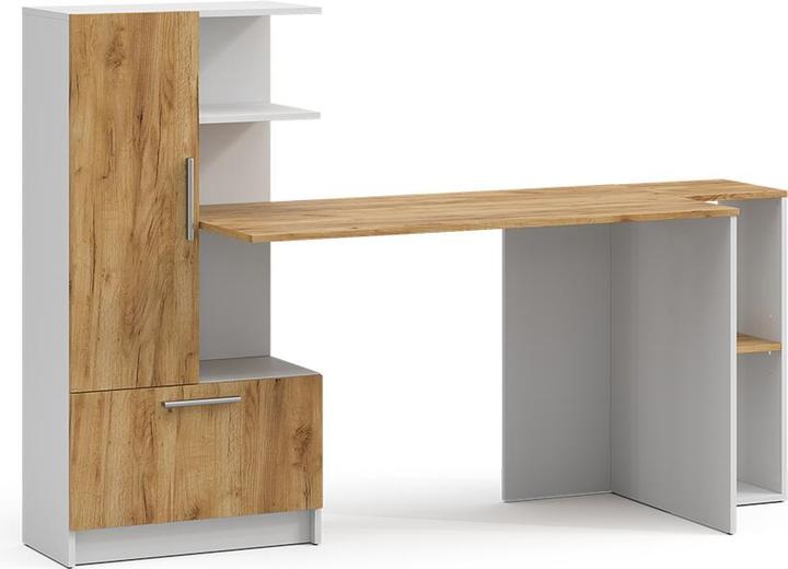 Produktbild Vicco Schreibtisch Tomy, Weiss/Goldkraft Eiche, 150 x 59 cm 2er Set