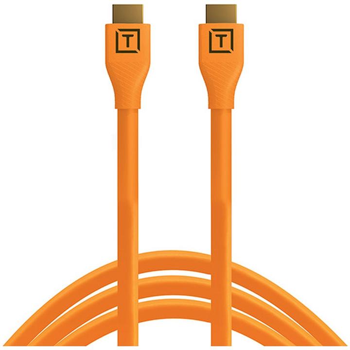 Tether Tools TetherPro HDMI 2.0 zu HDMI 2.0, 4.6 m Orange (4.60 m)